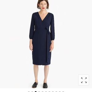 Jcrew wrap dress Navy Long Sleeve